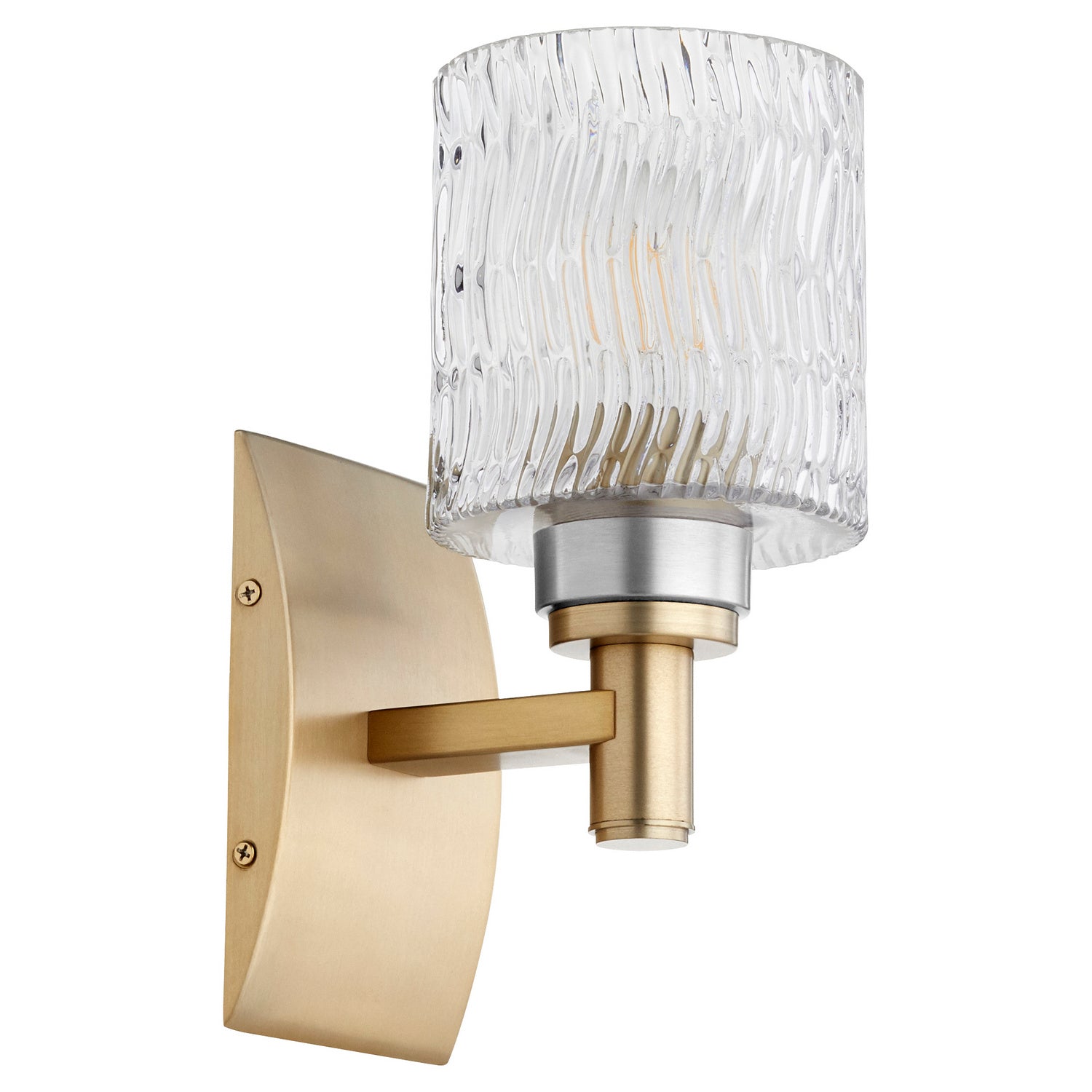 Quorum - 5184-1-80 - One Light Wall Mount - Stadium - Aged Brass