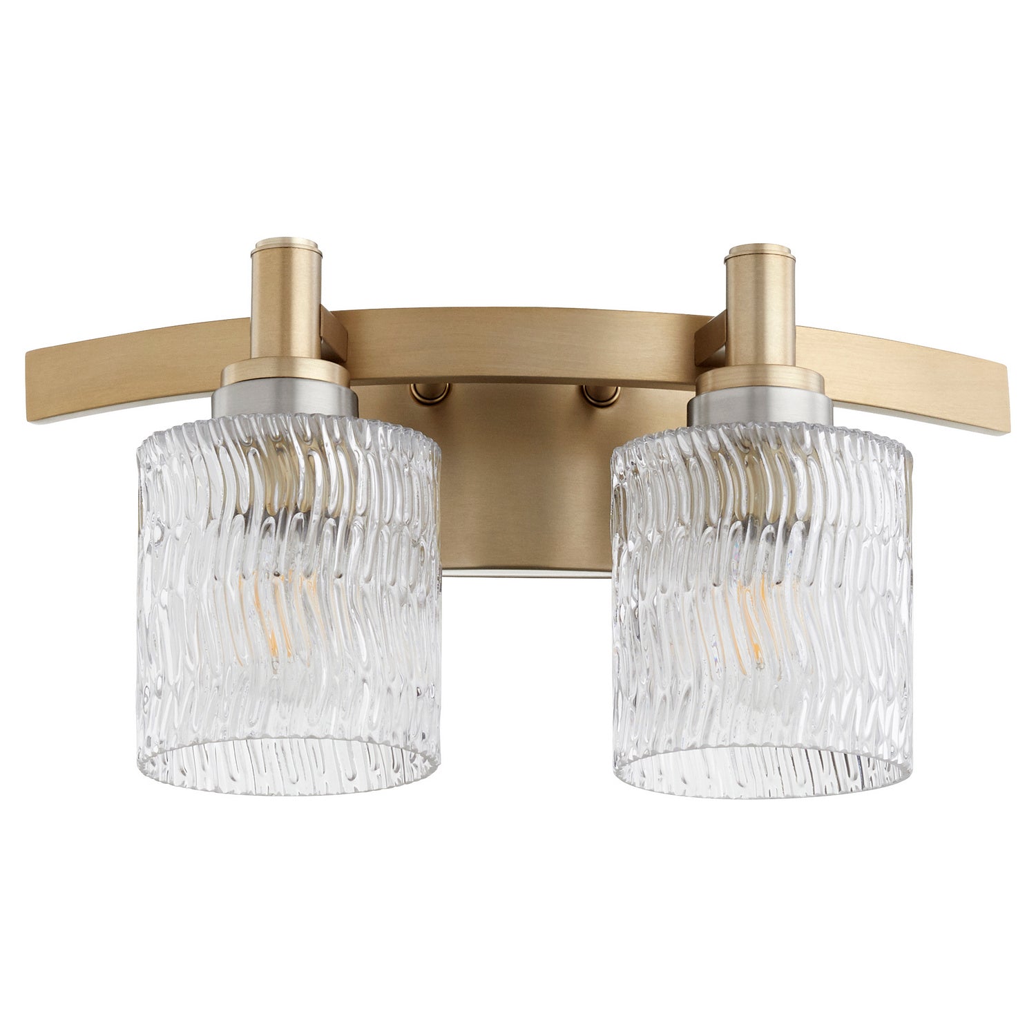 Quorum - 5184-2-80 - Two Light Vanity - Stadium - Aged Brass