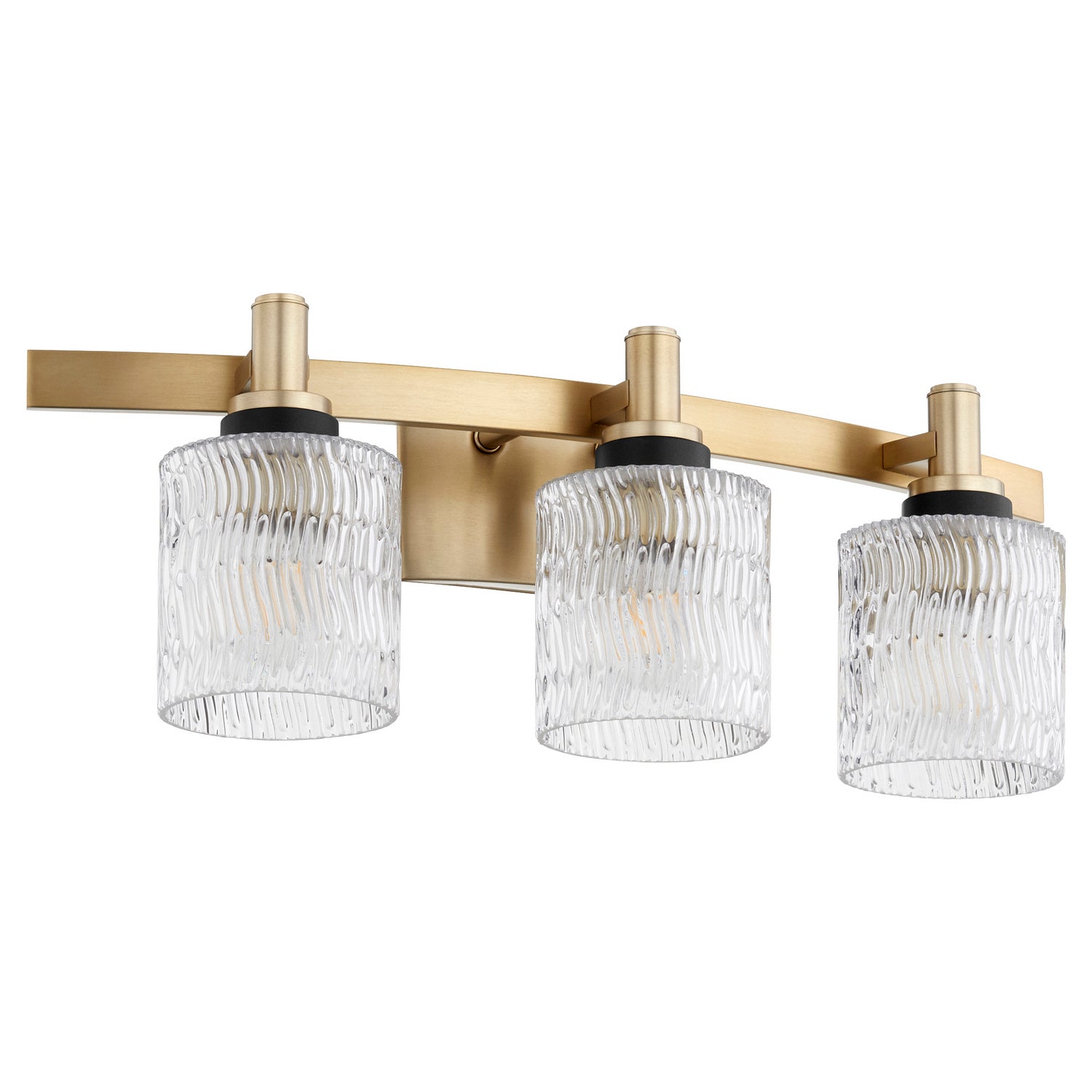 Quorum - 5184-3-80 - Three Light Vanity - Stadium - Aged Brass