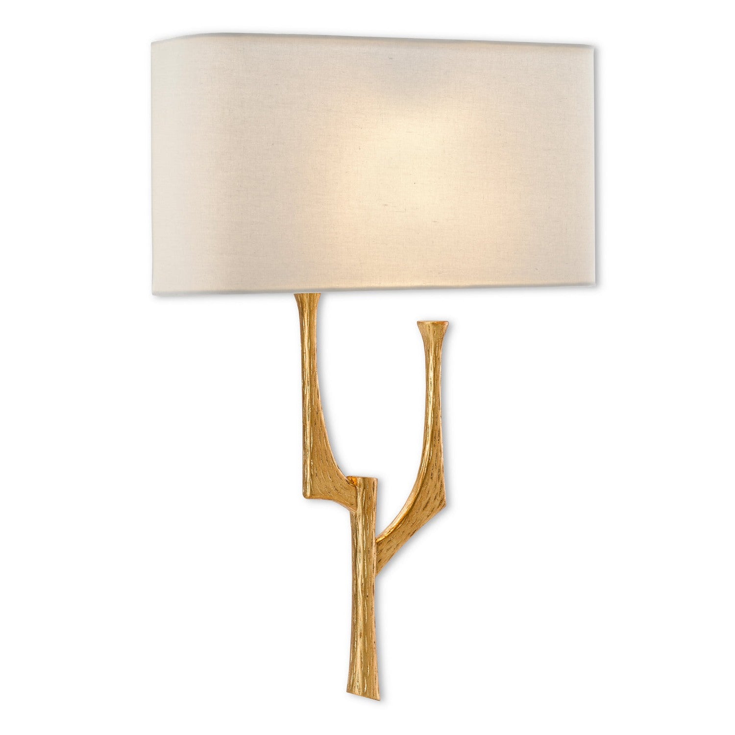 Currey and Company - 5000-0183 - One Light Wall Sconce - Bodnant Collection - Antique Gold Leaf