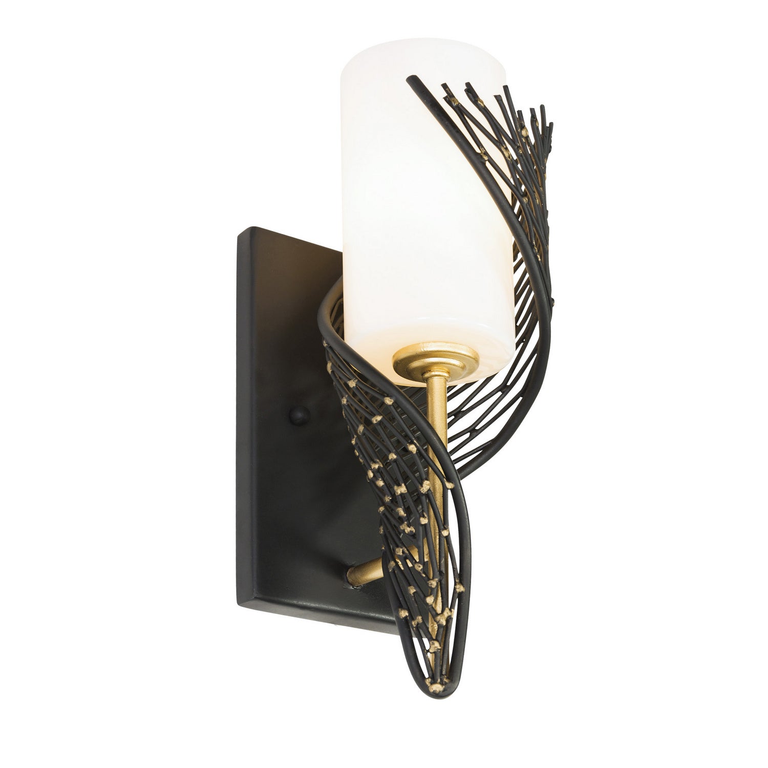 Varaluz - 240K01RMBFG - One Light Wall Sconce - Flow - Matte Black/French Gold