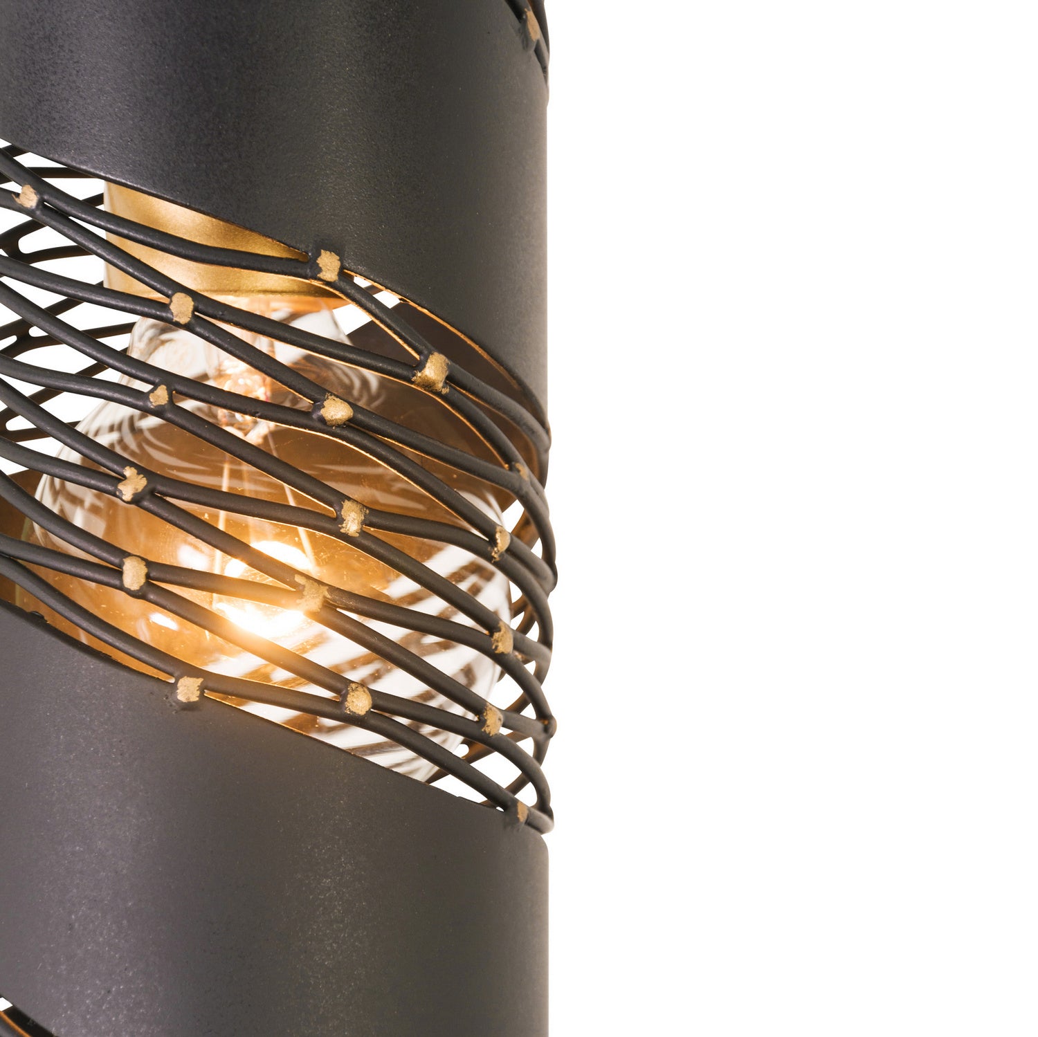 Varaluz - 240M01MBFG - One Light Mini Pendant - Flow - Matte Black/French Gold