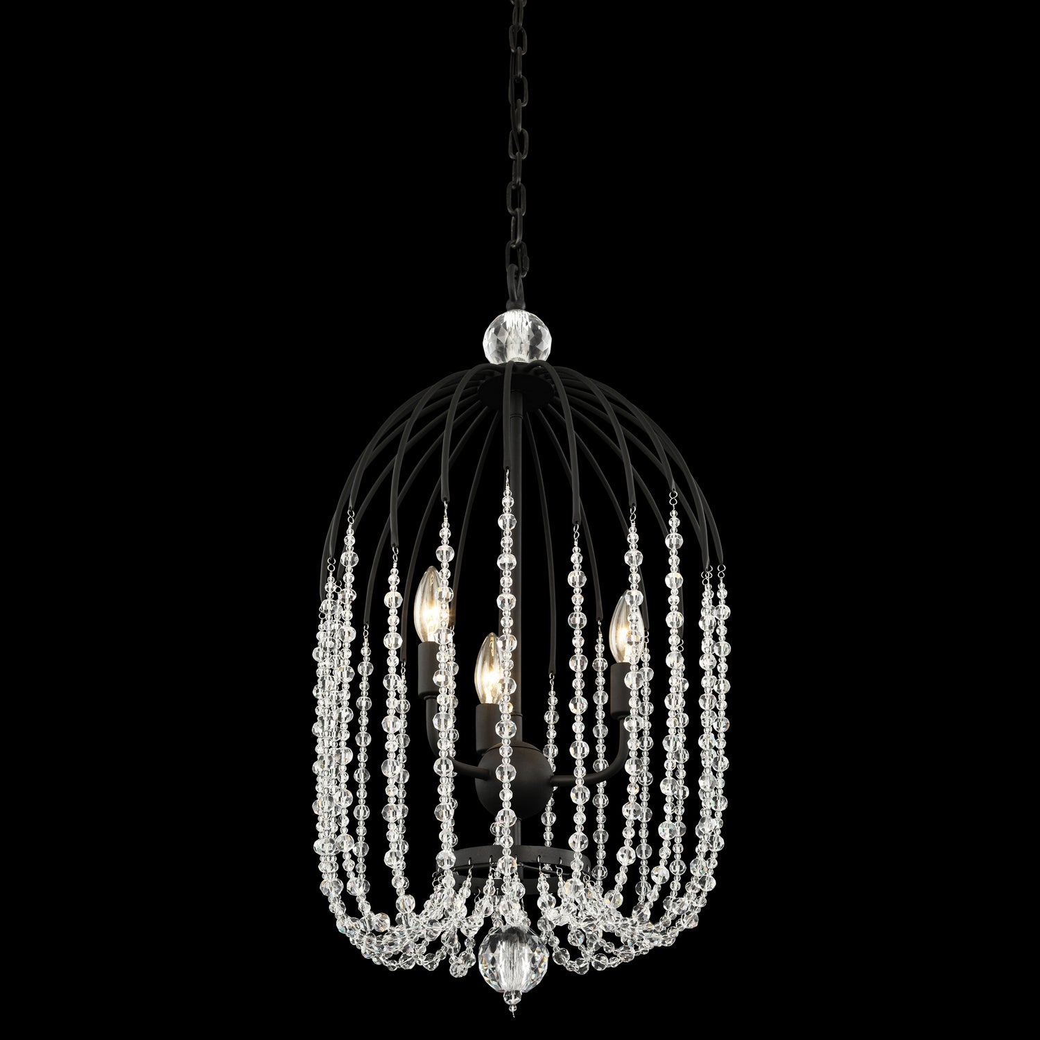 Varaluz - 343F03MB - Three Light Pendant - Voliere - Matte Black