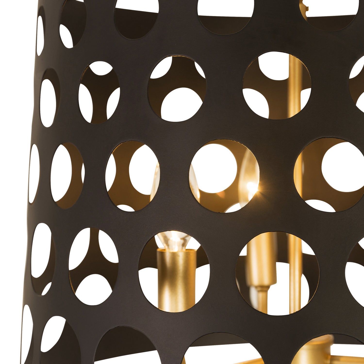 Varaluz - 346P03MBFG - Three Light Pendant/Semi-Flush Mount - Bailey - Matte Black/French Gold