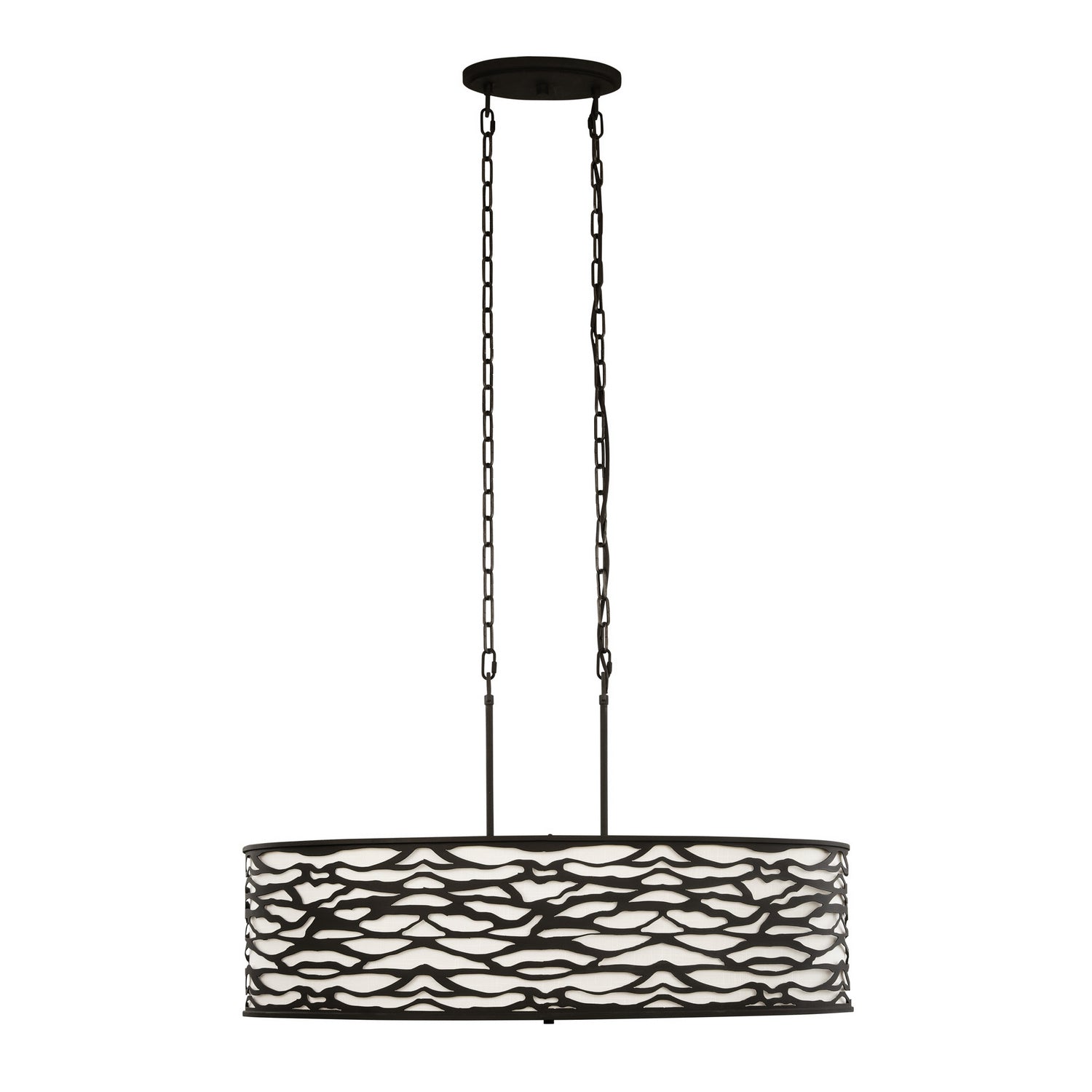 Varaluz - 348N06CB - Six Light Pendant - Kato - Carbon Black