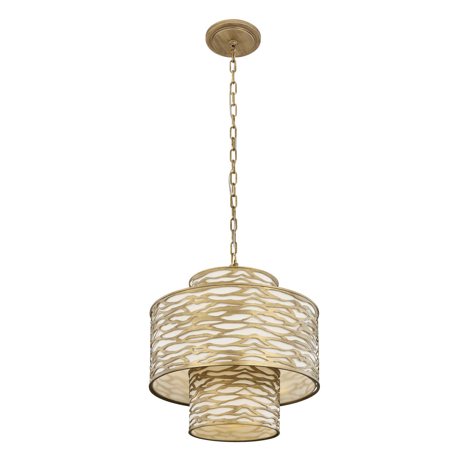 Varaluz - 348P04HG - Four Light Pendant - Kato - Havana Gold