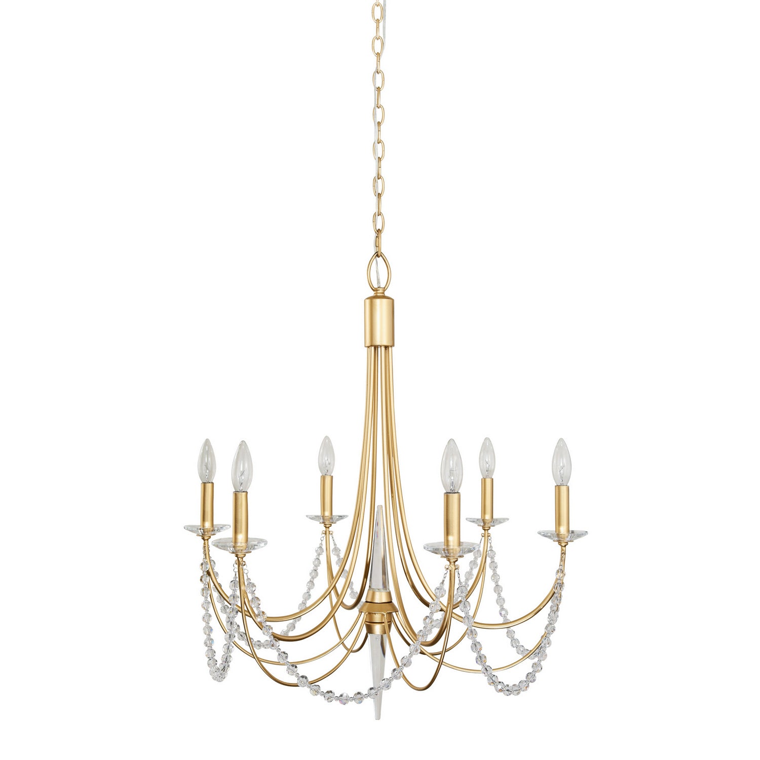Varaluz - 350C06FG - Six Light Chandelier - Brentwood - French Gold