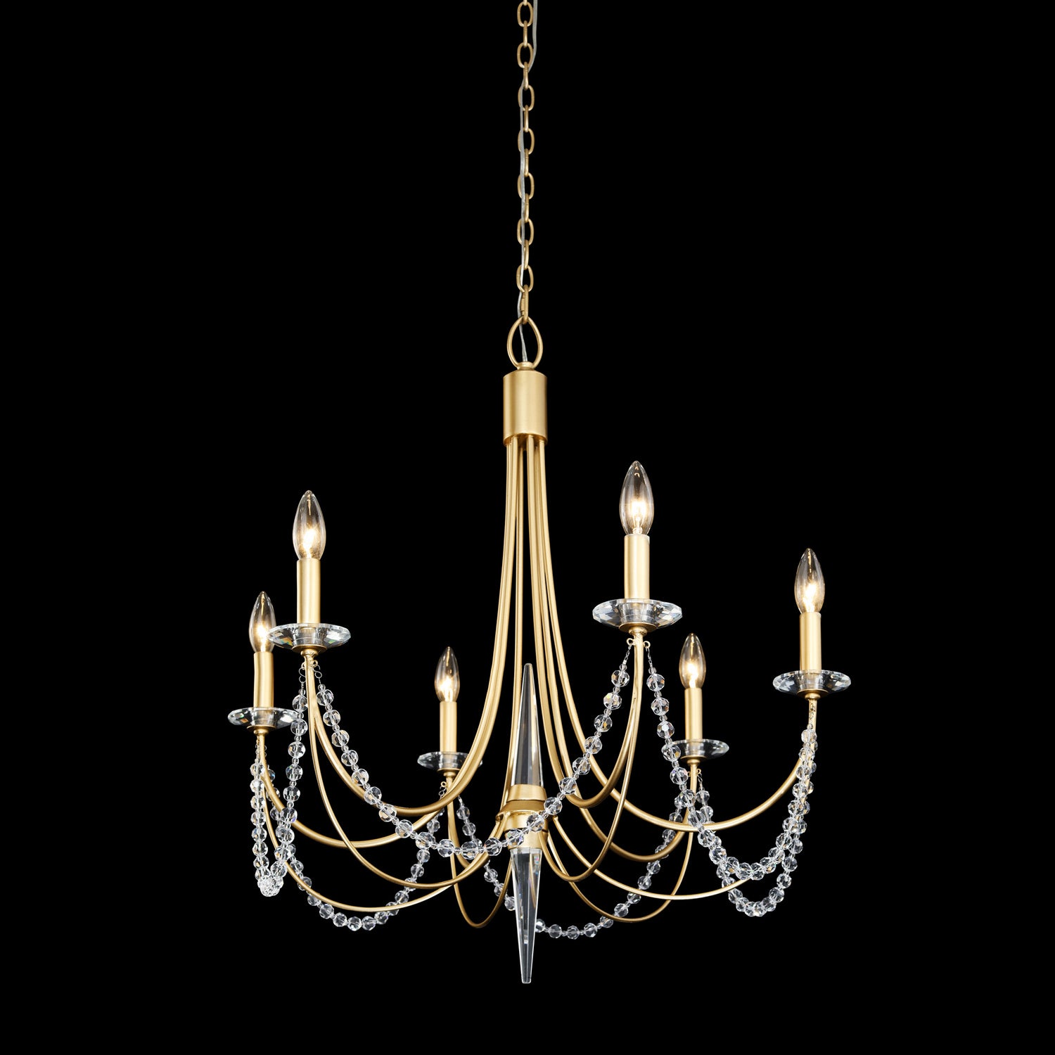 Varaluz - 350C06FG - Six Light Chandelier - Brentwood - French Gold