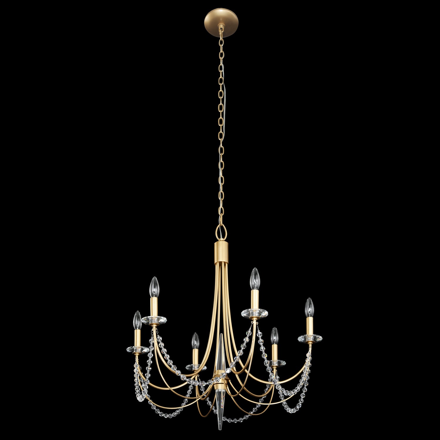 Varaluz - 350C06FG - Six Light Chandelier - Brentwood - French Gold