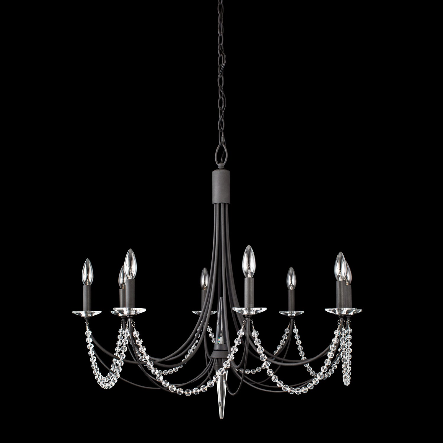 Varaluz - 350C08CB - Eight Light Chandelier - Brentwood - Carbon Black
