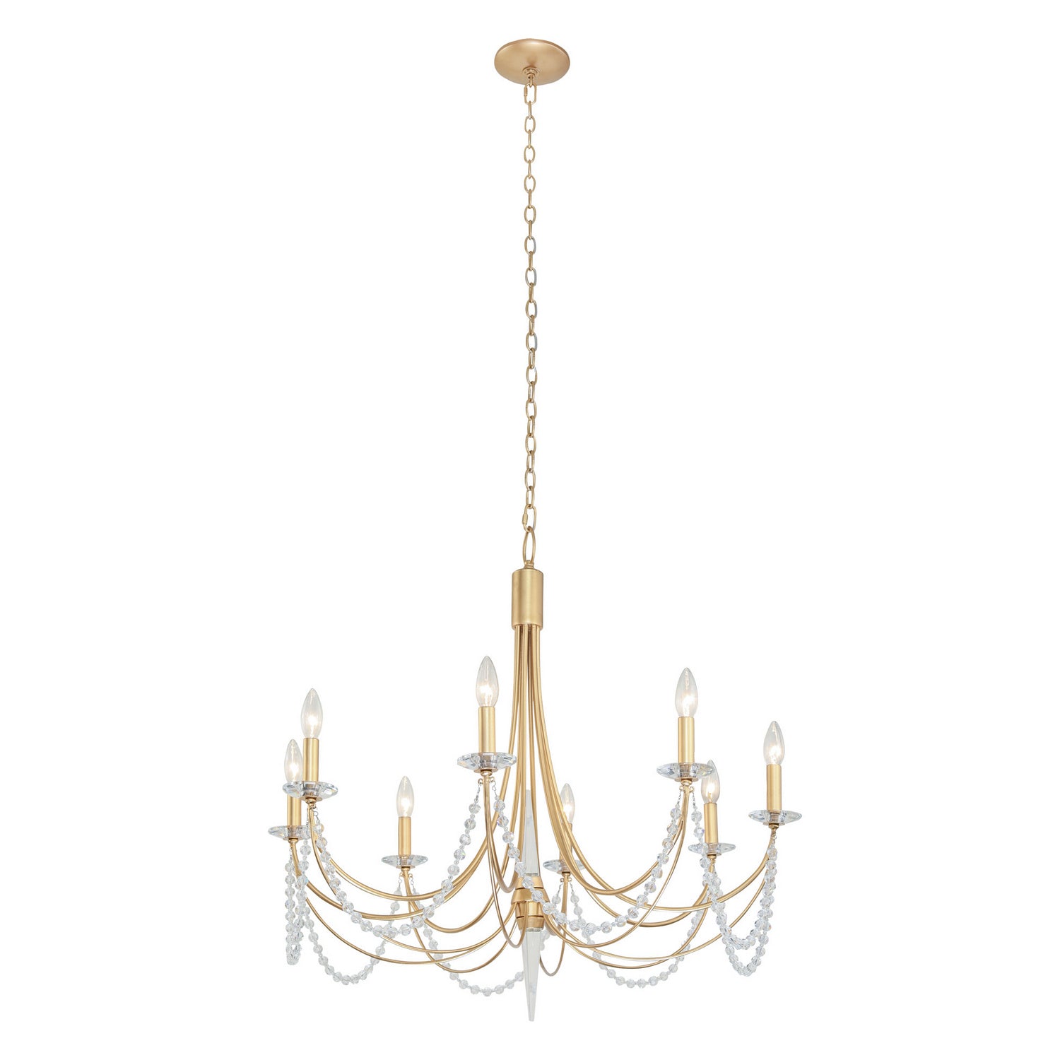 Varaluz - 350C08FG - Eight Light Chandelier - Brentwood - French Gold