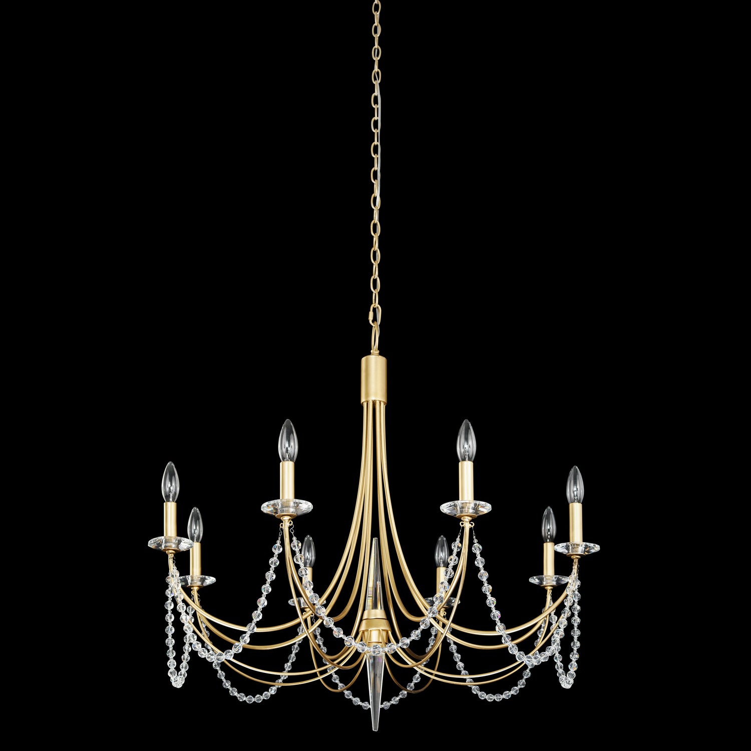 Varaluz - 350C08FG - Eight Light Chandelier - Brentwood - French Gold