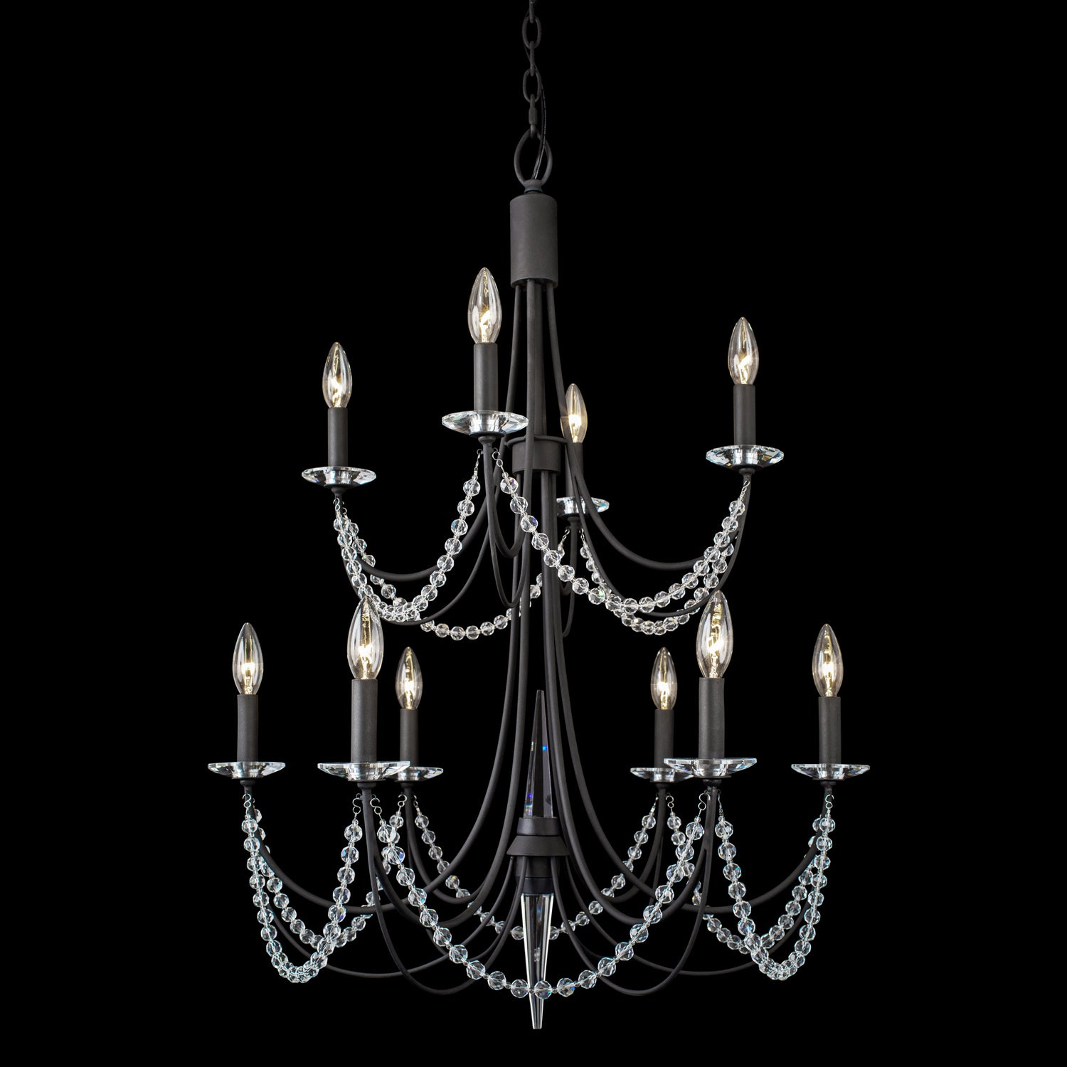 Varaluz - 350C10CB - Ten Light Chandelier - Brentwood - Carbon Black