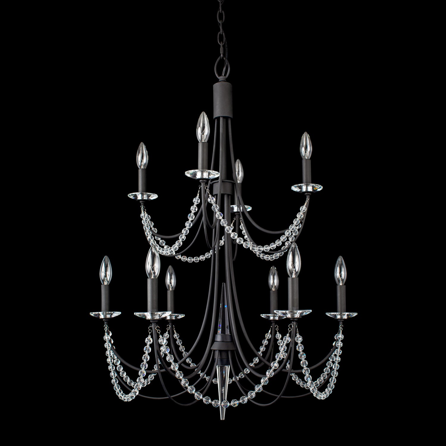 Varaluz - 350C10CB - Ten Light Chandelier - Brentwood - Carbon Black