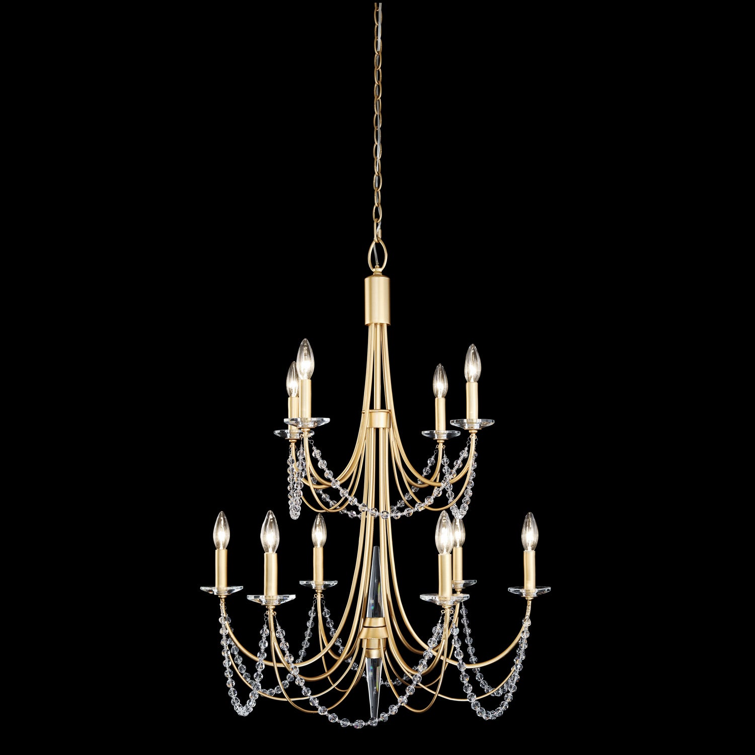 Varaluz - 350C10FG - Ten Light Chandelier - Brentwood - French Gold