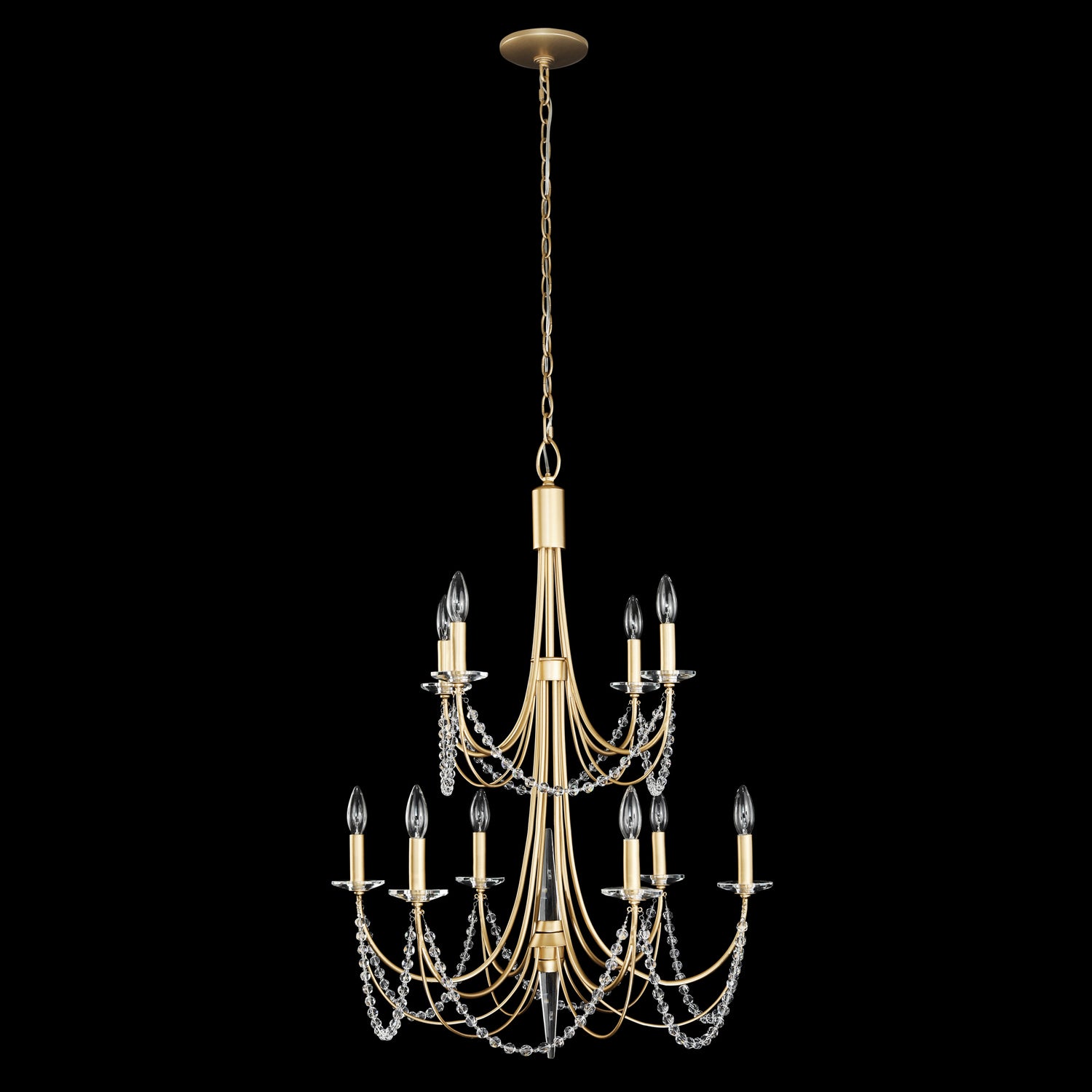 Varaluz - 350C10FG - Ten Light Chandelier - Brentwood - French Gold