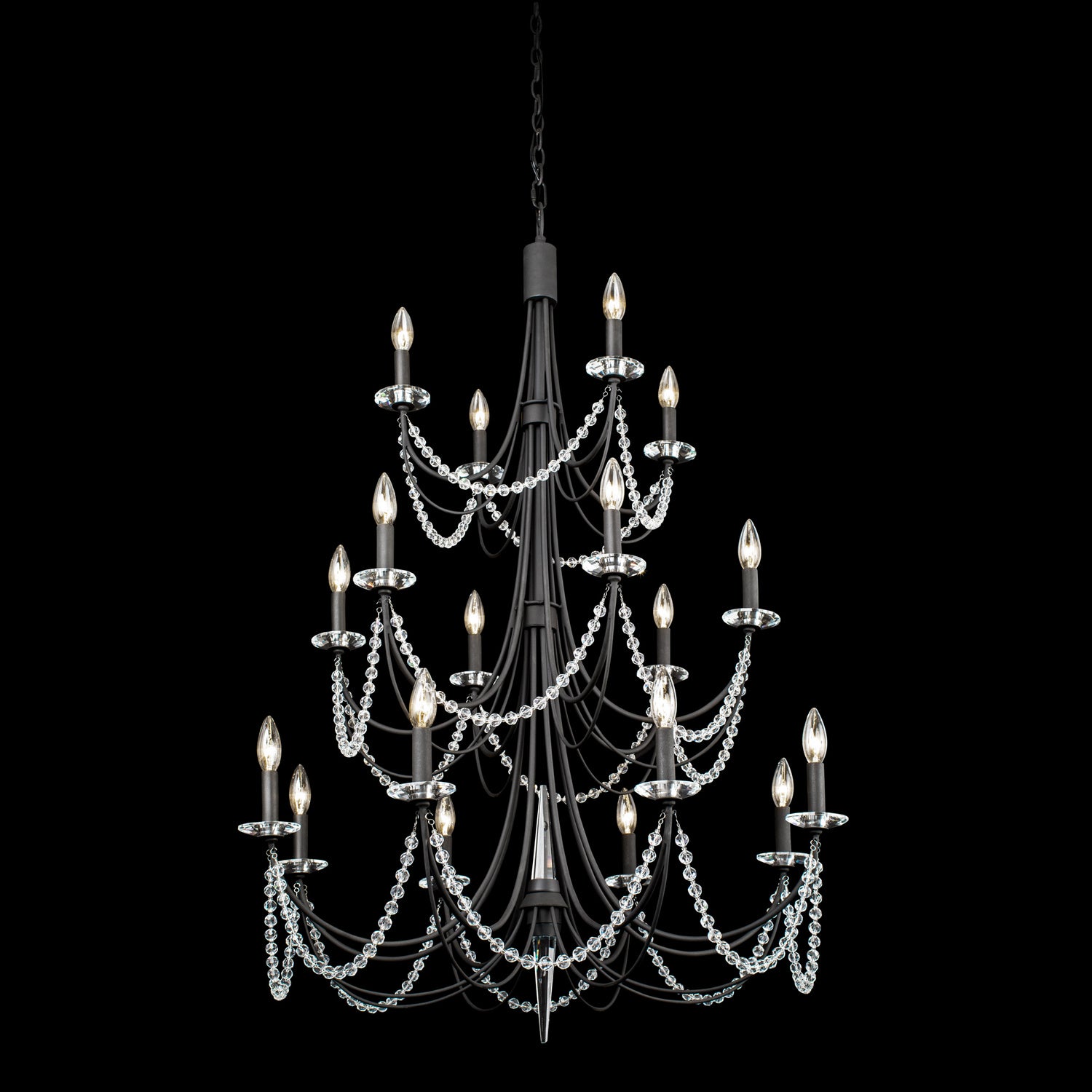 Varaluz - 350C18CB - 18 Light Chandelier - Brentwood - Carbon Black