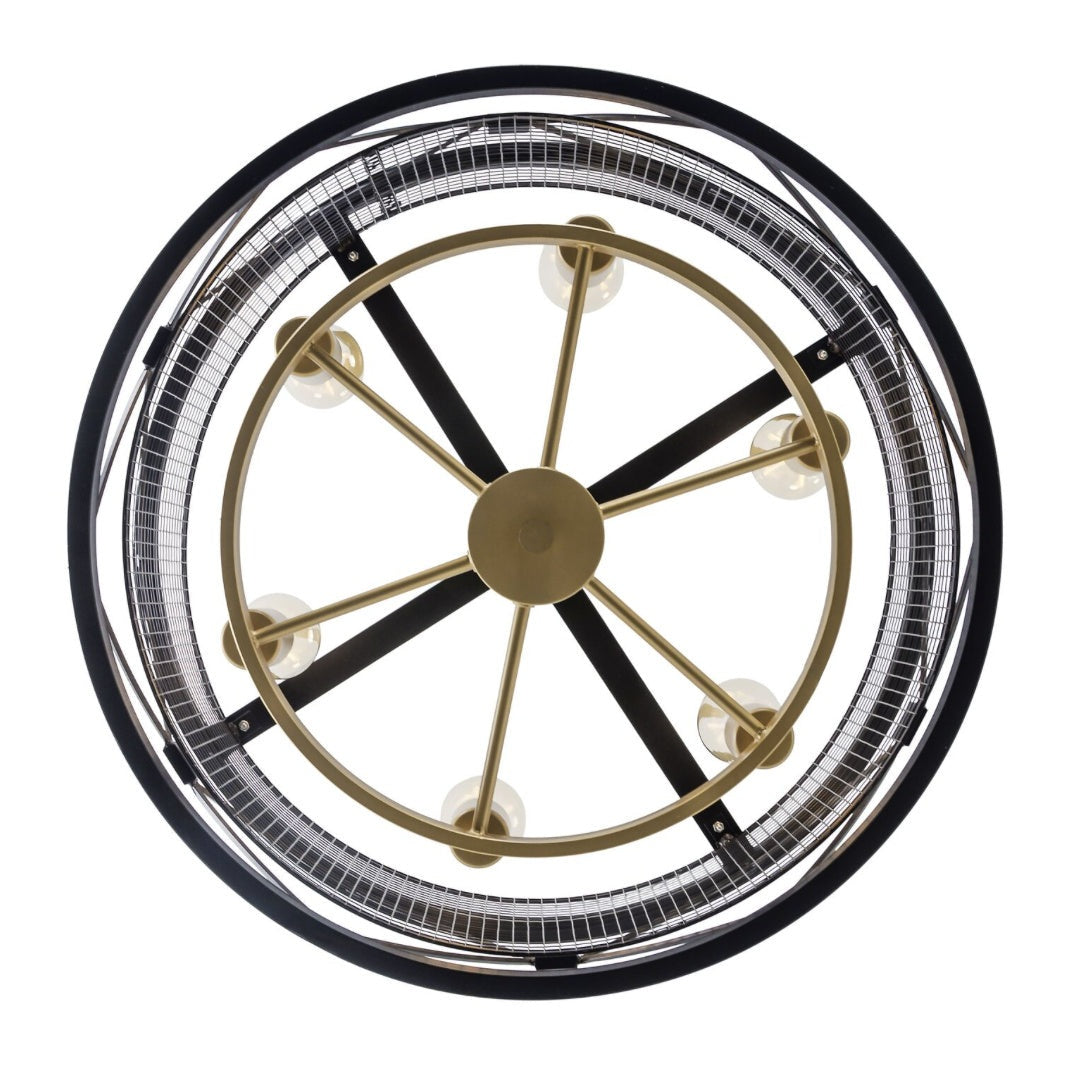 Varaluz - 612620 - Six Light Pendant - Harlequin - Warm Bronze/Gold