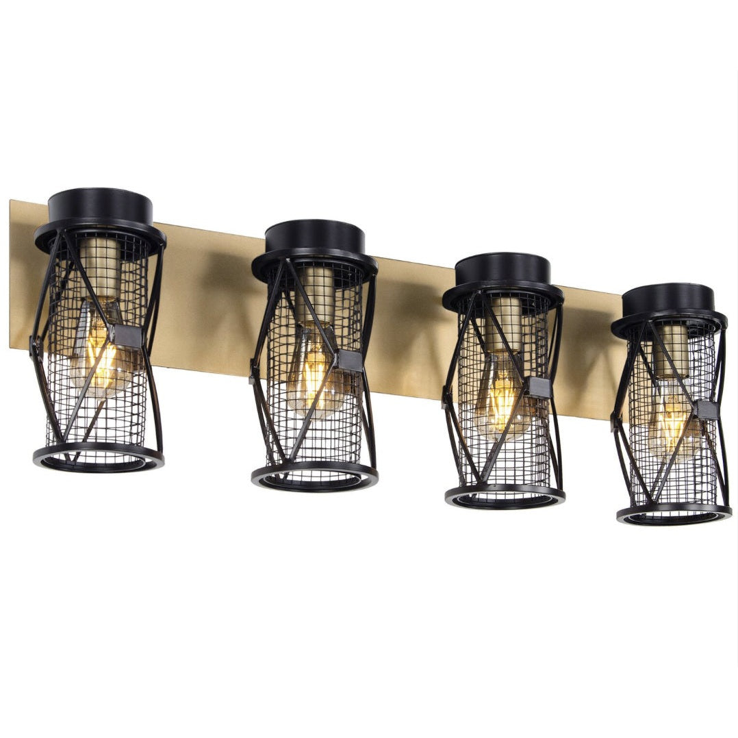 Varaluz - 612660 - Four Light Bath - Harlequin - Warm Bronze/Gold