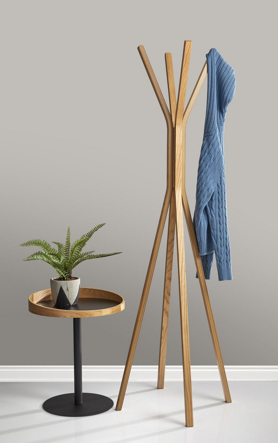 Adesso Home - WK3809-12 - Coat Rack - Toby - Plywood W. Natural Oak Wood Veneer