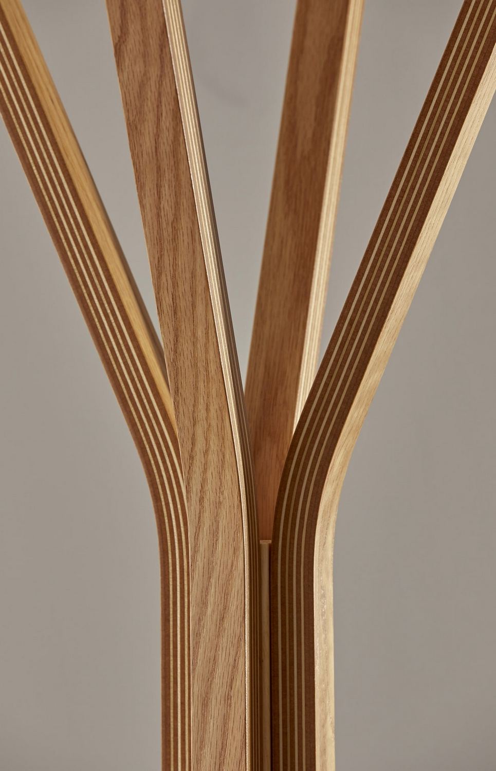 Adesso Home - WK3809-12 - Coat Rack - Toby - Plywood W. Natural Oak Wood Veneer