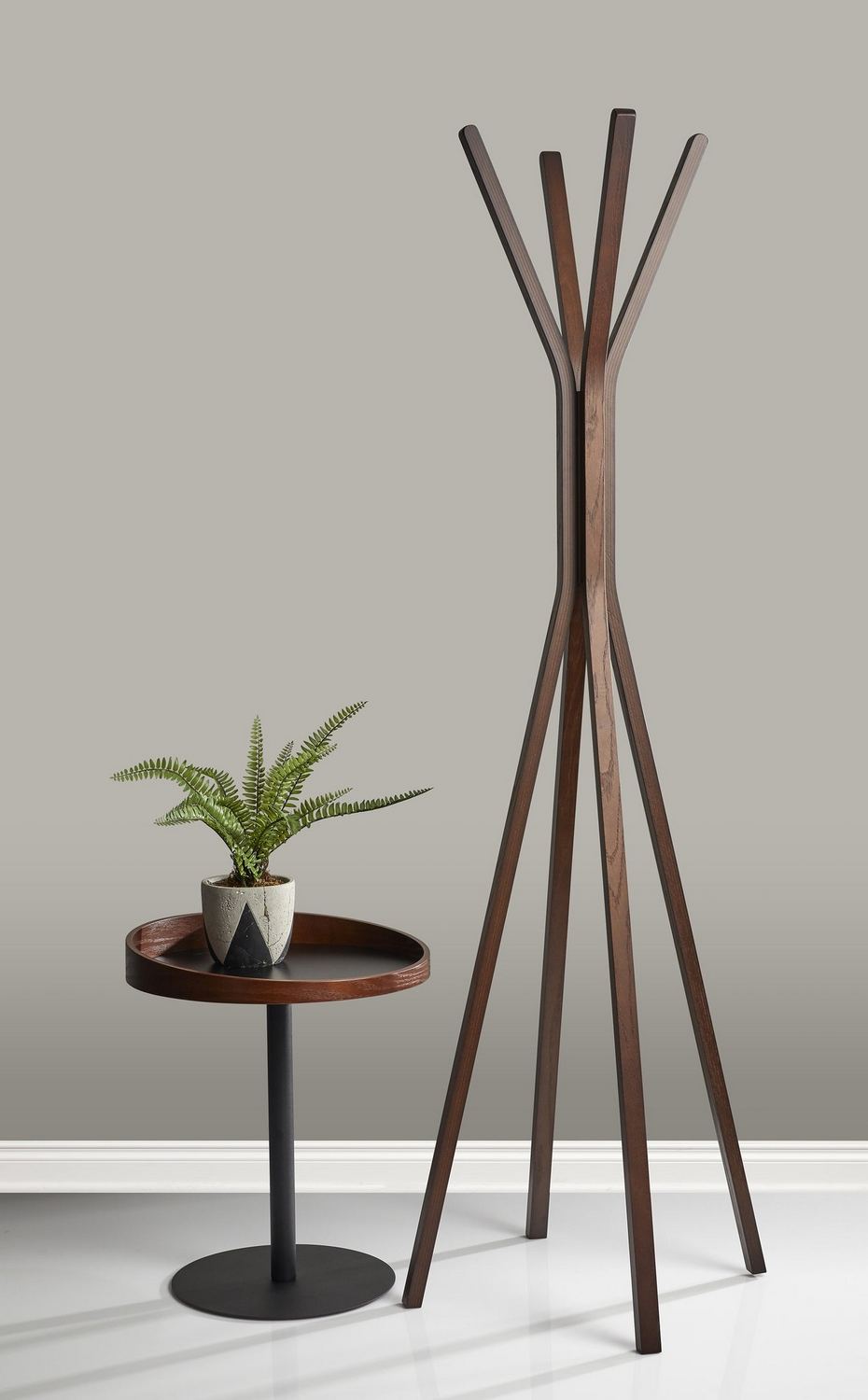 Adesso Home - WK3809-15 - Coat Rack - Toby - Plywood W. Walnut Oak Wood Veneer