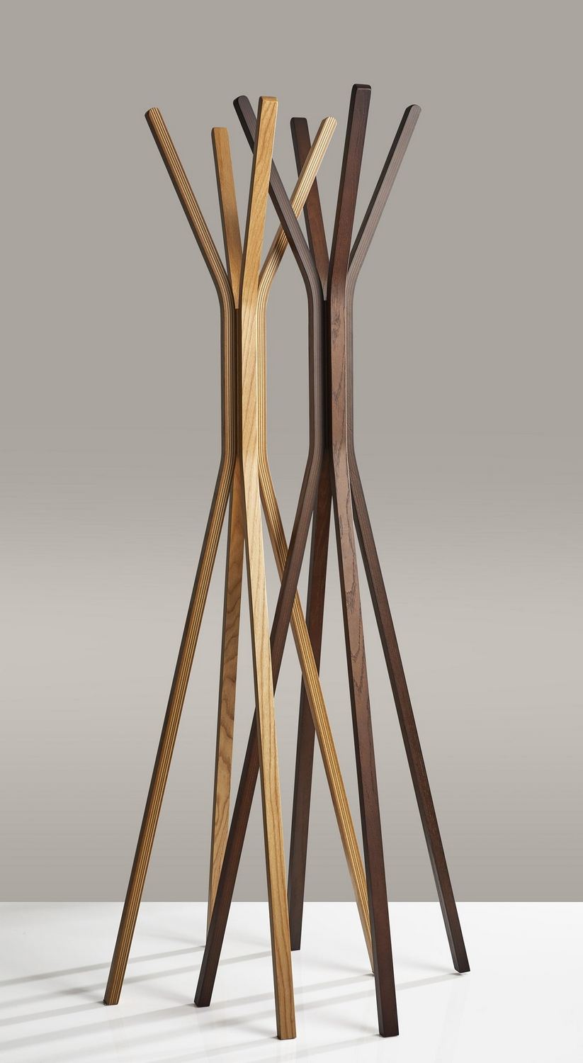 Adesso Home - WK3809-15 - Coat Rack - Toby - Plywood W. Walnut Oak Wood Veneer