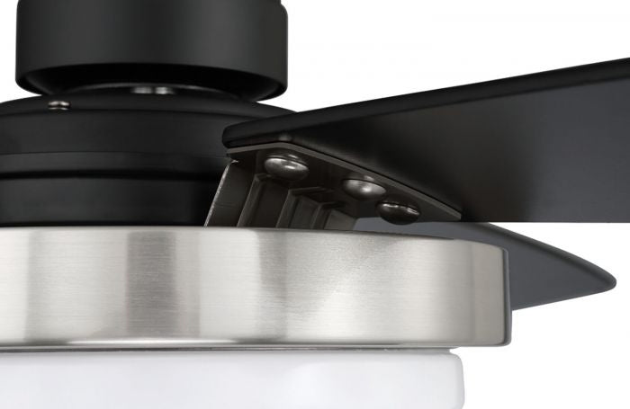 Craftmade - MNG52FBBNK3 - 52"Ceiling Fan - Manning - Flat Black/Brushed Polished Nickel