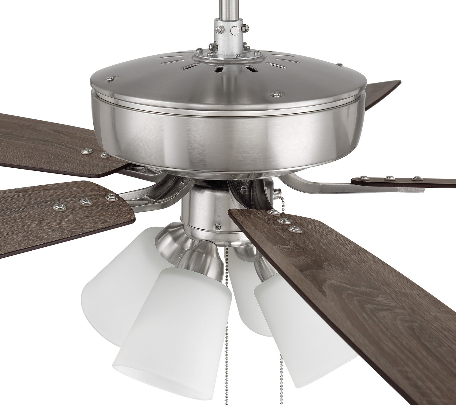 Craftmade - P114BNK5-52DWGWN - 52"Ceiling Fan - Pro Plus 114 - Brushed Polished Nickel