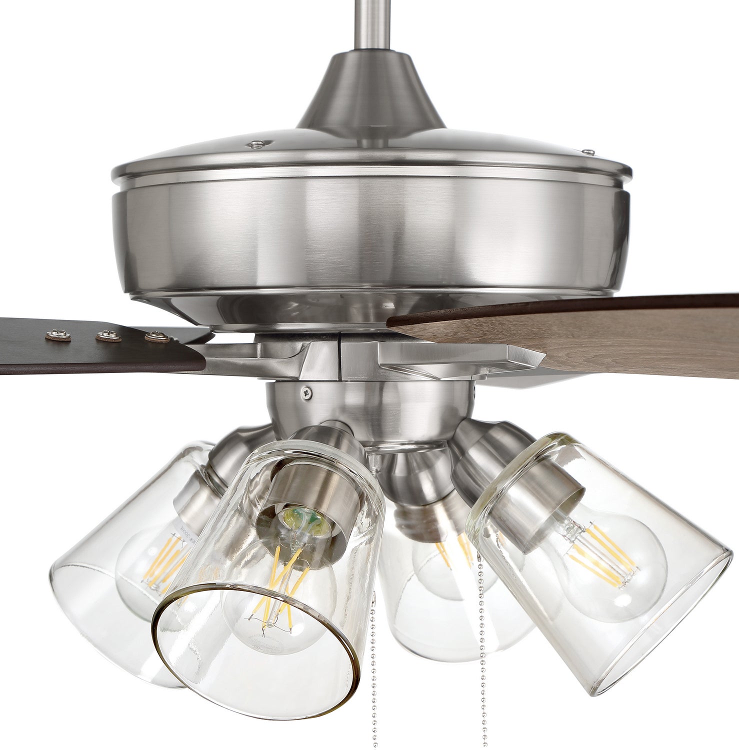 Craftmade - S104BNK5-60DWGWN - 60"Ceiling Fan - Super Pro 104 - Brushed Polished Nickel