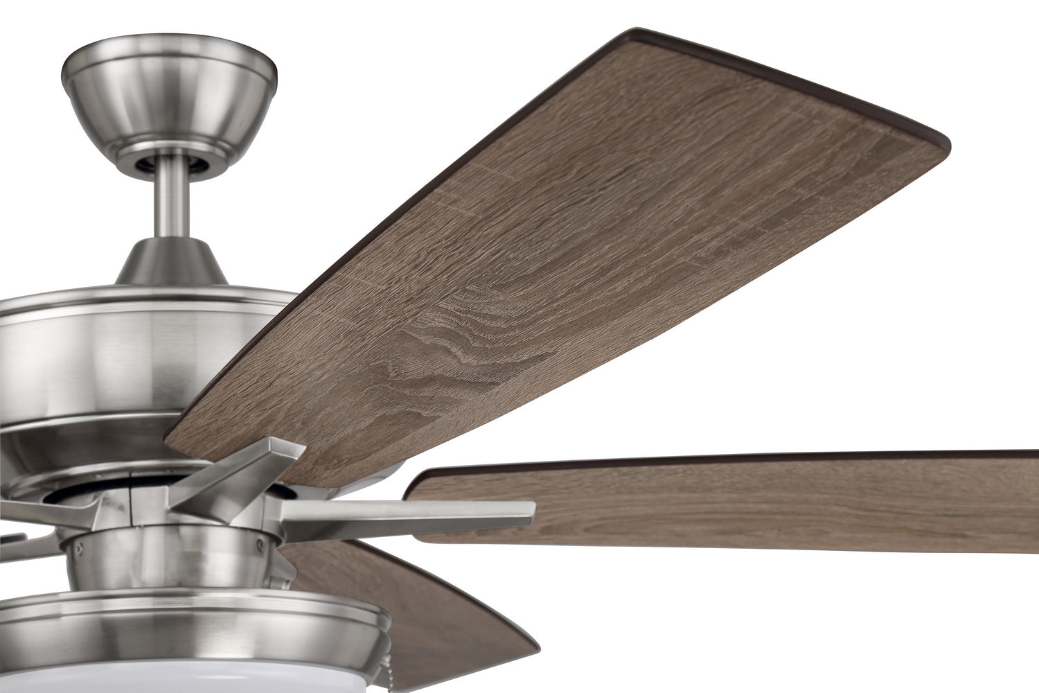 Craftmade - S119BNK5-60DWGWN - 60"Ceiling Fan - Super Pro 119 - Brushed Polished Nickel