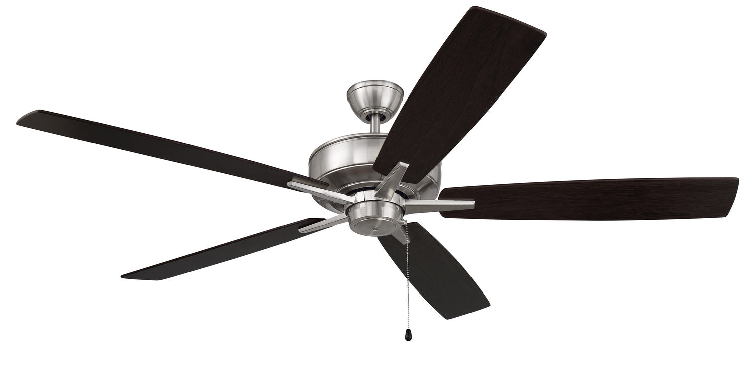 Craftmade - S60BNK5-60DWGWN - 60"Ceiling Fan - Super Pro 60 - Brushed Polished Nickel