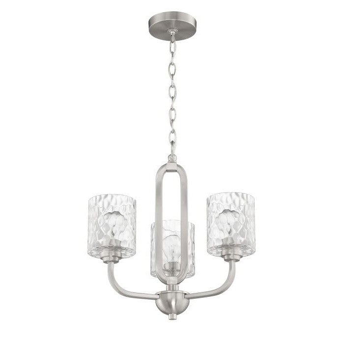 Craftmade - 54223-BNK - Three Light Chandelier - Collins - Brushed Polished Nickel