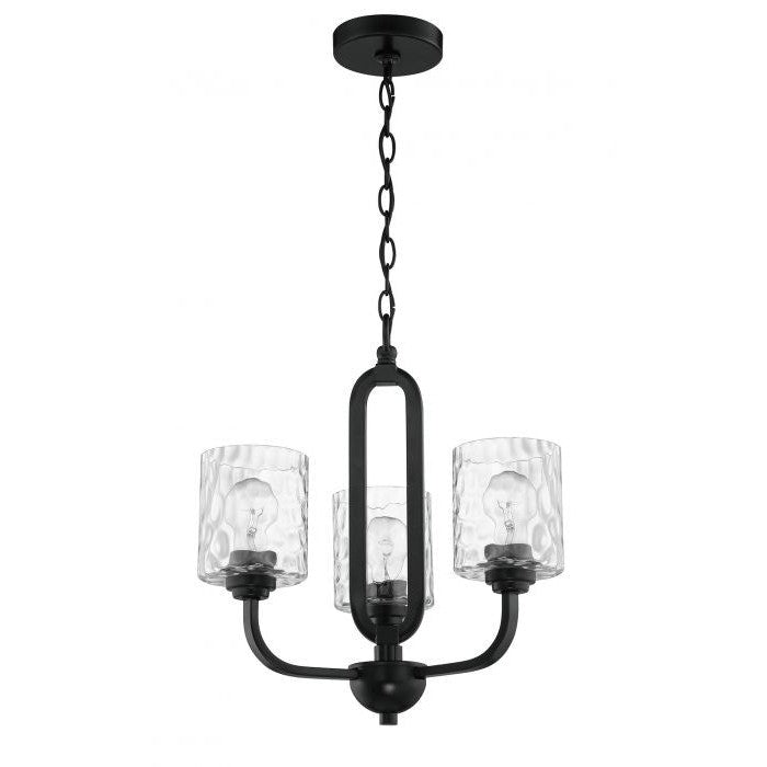 Craftmade - 54223-FB - Three Light Chandelier - Collins - Flat Black