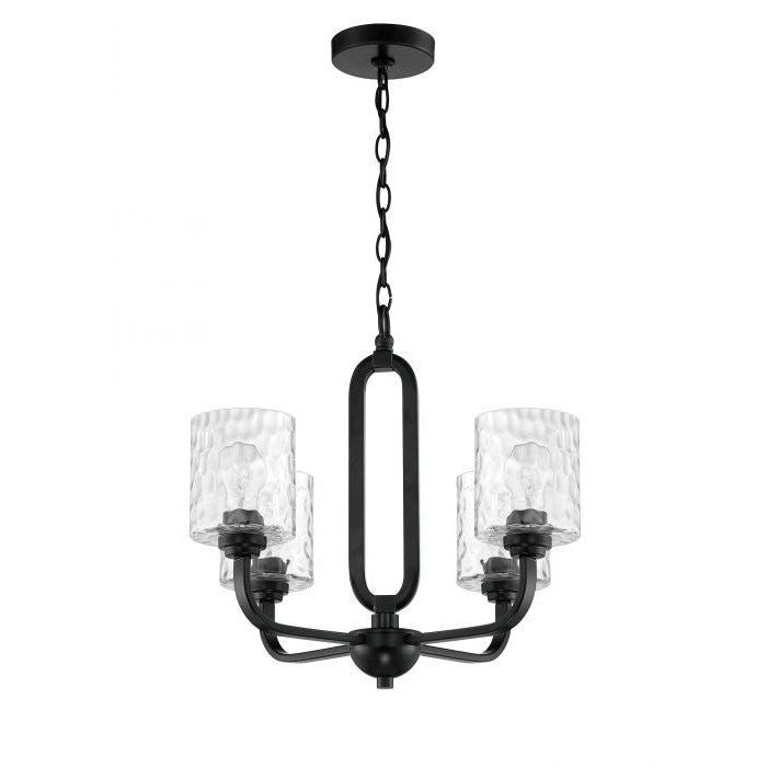 Craftmade - 54224-FB - Four Light Chandelier - Collins - Flat Black