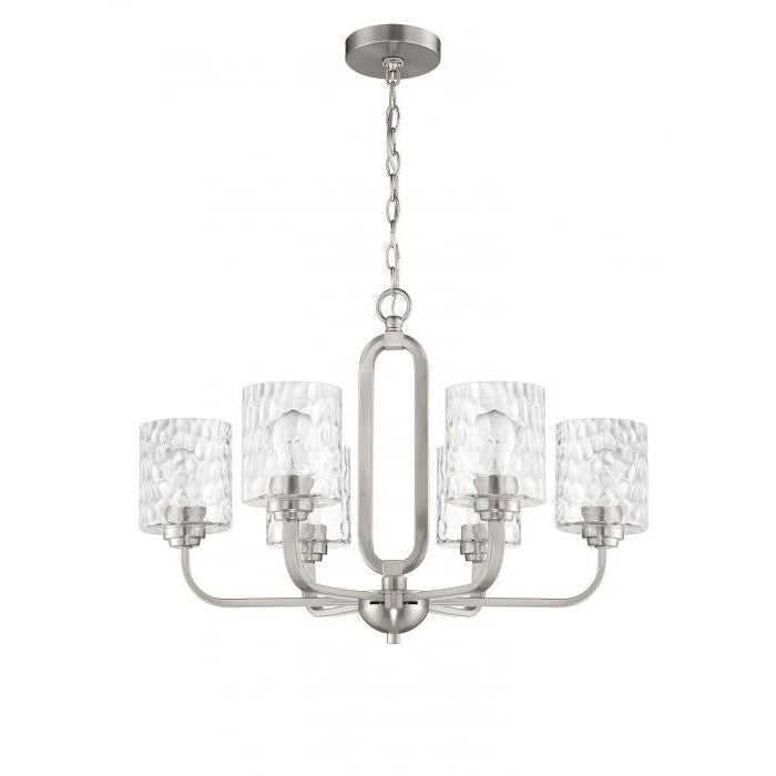 Craftmade - 54226-BNK - Six Light Chandelier - Collins - Brushed Polished Nickel