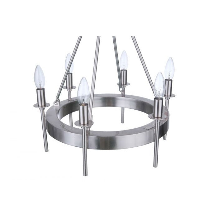 Craftmade - 54326-BNK - Six Light Chandelier - Larrson - Brushed Polished Nickel