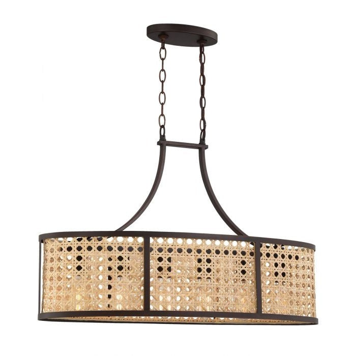 Craftmade - 54576-ABZ - Six Light Island Pendant - Malaya - Aged Bronze Brushed