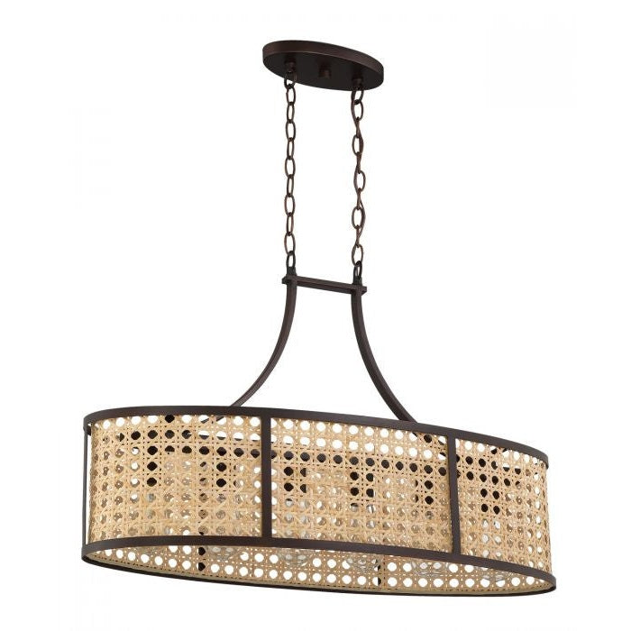 Craftmade - 54576-ABZ - Six Light Island Pendant - Malaya - Aged Bronze Brushed