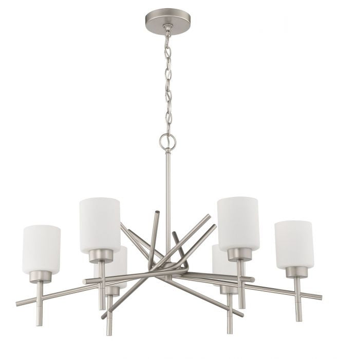 Craftmade - 54626-SN - Six Light Chandelier - Cadence - Satin Nickel