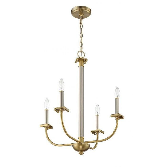 Craftmade - 54824-BNKSB - Four Light Chandelier - Stanza - Brushed Polished Nickel/Satin Brass
