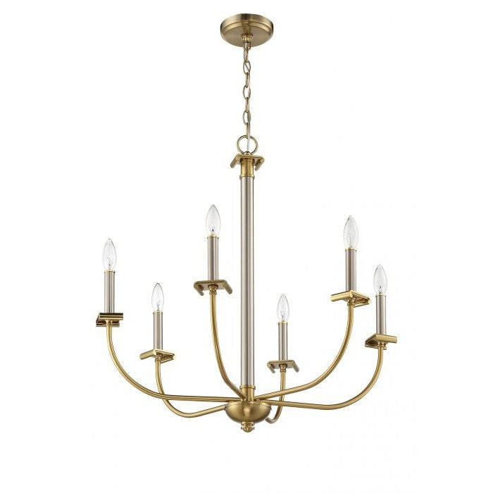 Craftmade - 54826-BNKSB - Six Light Chandelier - Stanza - Brushed Polished Nickel/Satin Brass