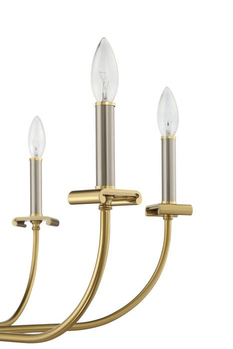 Craftmade - 54826-BNKSB - Six Light Chandelier - Stanza - Brushed Polished Nickel/Satin Brass
