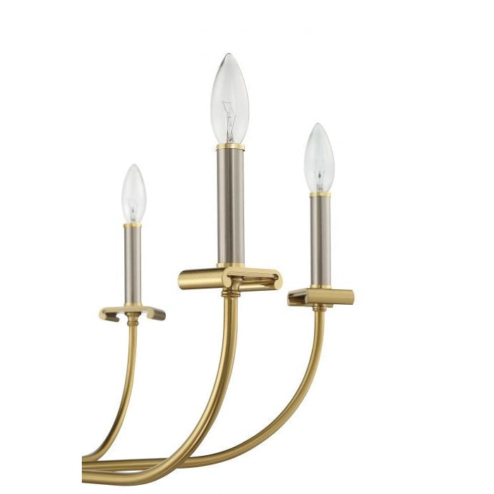 Craftmade - 54826-BNKSB - Six Light Chandelier - Stanza - Brushed Polished Nickel/Satin Brass