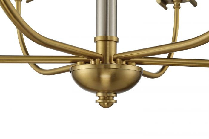 Craftmade - 54826-BNKSB - Six Light Chandelier - Stanza - Brushed Polished Nickel/Satin Brass