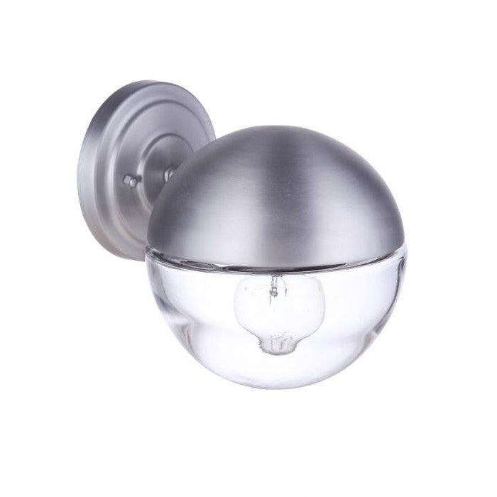 Craftmade - ZA3404-SA - One Light Outdoor Wall Mount - Evie - Satin Aluminum