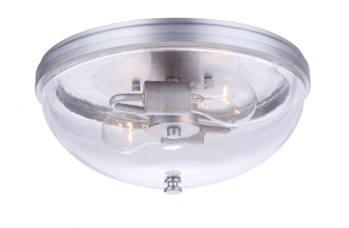 Craftmade - ZA3537-SA - Two Light Outdoor Flush Mount - Sivo - Satin Aluminum