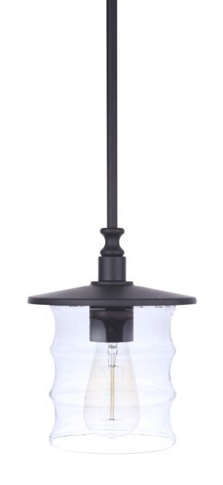 Craftmade - ZA3611-MN - One Light Outdoor Pendant - Canon - Midnight