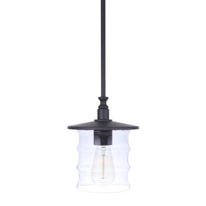 Craftmade - ZA3611-MN - One Light Outdoor Pendant - Canon - Midnight