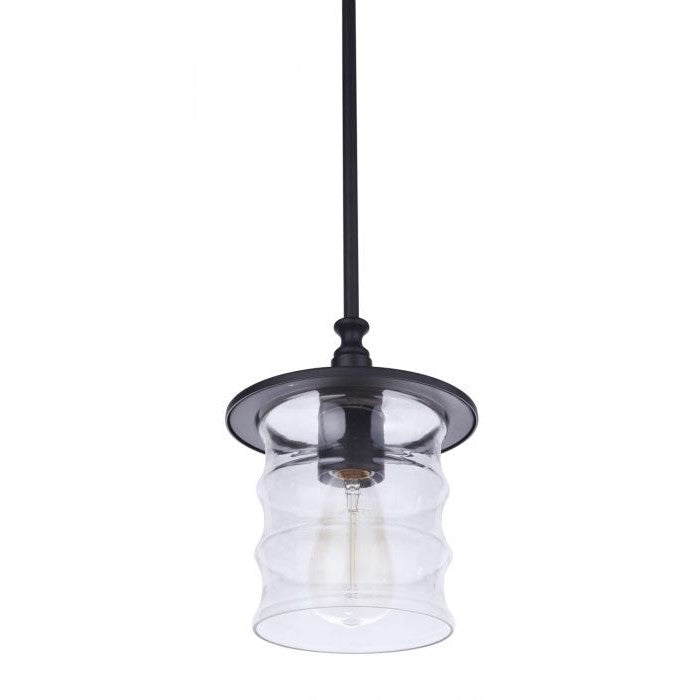 Craftmade - ZA3611-MN - One Light Outdoor Pendant - Canon - Midnight